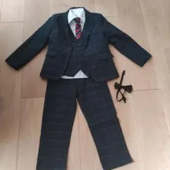 フォーマルスーツ110☆チェック柄入園式卒園式入学式男の子