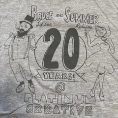 US古着 PLATINUM CREATIVE Tシャツ グレー　グッドプリント