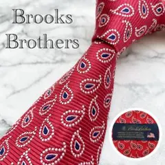 ✨未使用✨ブルックスブラザーズ　ペイズリー　レッド　ネクタイ