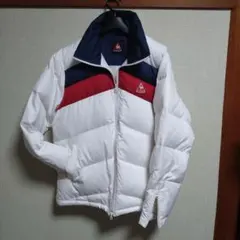 le coq sportif ダウンジャケット ホワイト/ネイビー/レッド