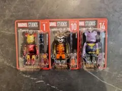 Happyくじ　ベアブリック　MARVEL 3体セット　1.10.14