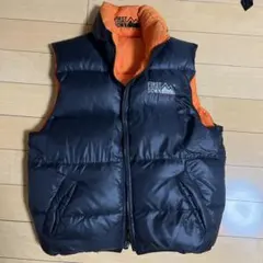 FIRST DOWN ダウンベスト ブラック/オレンジ