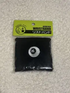 8ボール刺繍リストバンド 黒 フリーサイズ