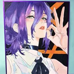 レゼ　手描き　ファンアート　色紙