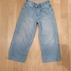 130サイズ ワイドパンツ 綿73%　グローバルワーク