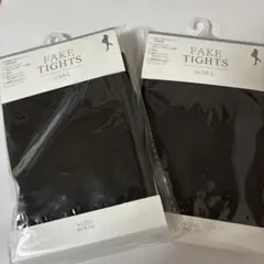 3COINS ブラック フェイクタイツ M-L