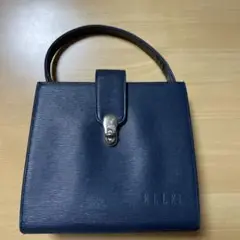 ELLE ネイビー ハンドバッグ