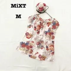 MiXT ミクスト　レディース　ノースリーブブラウス　花柄　Mサイズ　ホワイト