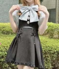 ROJITA ボウタイリボンブラウス キャミワンピース セット