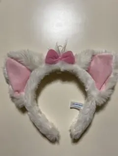 ディズニー　マリーカチューシャ 白・ピンク