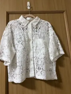 UNITED ARROWS シアーホワイト ペイズリー長袖シャツFREE冷房対策 