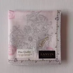 【未使用・シール付き】LANVIN　ガーゼ地ハンカチ　Fine　Qualityのサムネイル