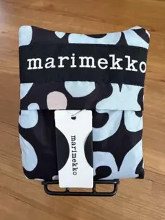 【値下げ】marimekko エコバッグ 黒と水色（袋と手提げの紙袋なし）のサムネイル