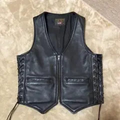 VANSON レザーベスト USA製 TALONジップ 編み上げ バイカー - メルカリ