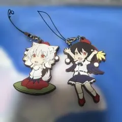 東方Project ラバーストラップ 2種セット　射命丸文　犬走椛