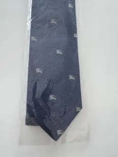 バーバリーBurberryネイビー シルク ネクタイ