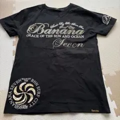 ぼ*と様 Banana Seven サーフスタイル Tシャツ 黒　Mのサムネイル