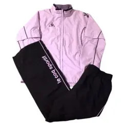 ルコックゴルフ レインウェア セットアップ 上下セット 紫黒 L レディース
