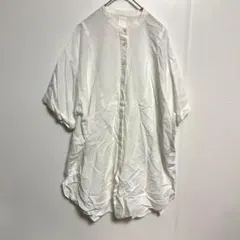 【アパートバイローリーズ】チュニック　シャツワンピ　ホワイト　半袖