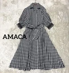 【極美品】AMACA 26年新作 シャツワンピース ペチコート付き　ロング丈 2026年最新】AMACA レディース 長袖・七分袖 シャツワンピースの人気