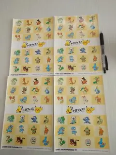 新品未使用☆ポケモンステッカー　ポケモンシール4シートセット　まとめ売り