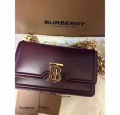 BURBERRY バーバリー TBロゴ チェーン　レザー　ショルダー　付属品ありのサムネイル