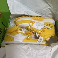 NIKE off-white イエロー 27cm オフホワイト エアフォース1