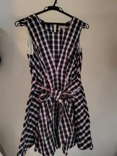 dazzlin ノースリーブチェックワンピース