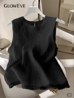 ノースリーブ　ブラウス　シャツ　ブラック