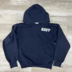 古着 00年代 US NAVY 海軍 ミリタリースウェットパーカー USA製 S