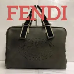 IBE05-13 フェンディ メンズ セレリア パンチング ハンドバッグ