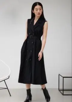 azul by moussy トレンチジレワンピース　ブラック