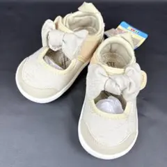 【新品未使用】IFME CALIN ベビーシューズ リボン 13.5 ベージュ