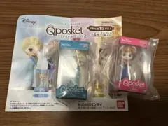 ディズニー　ガチャガチャ　Qposket ミニチュアコレクション2 アナ、エルサ
