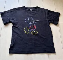 ユニクロ　140 ミッキーマウス Tシャツ 黒