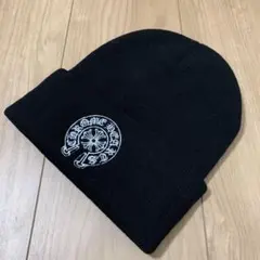 当日発送残り１点 ニット帽ビーニー帽子クロムロゴキャップブラック