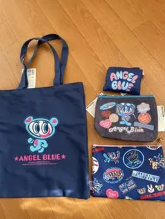 エンジェルブルー　トート　ポーチ　エコバッグ　4点セット