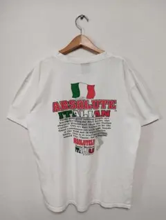 90s USA製 イタリア メッセージ シングルステッチ Tシャツ
