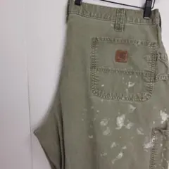カーハート 42☓30 ワークパンツ ペインターパンツ カーキのサムネイル