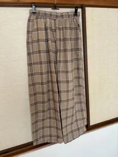 チェックパンツ ワイドパンツ カジュアルパンツ