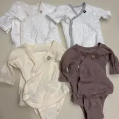 【西松屋】短肌着 肌着　ロンパース　4枚セット　まとめ 50 60 綿100％