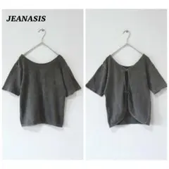JEANASIS ジーナシス　半袖　Tシャツ　カットソー　背中見せ　デザイン
