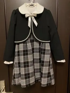 フォーマルスーツ　ワンピース　ジャケット　キッズ　女の子　１３０　３点セット