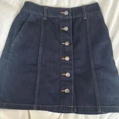 ダークデニム Aラインミニスカート LOWRYSFARM