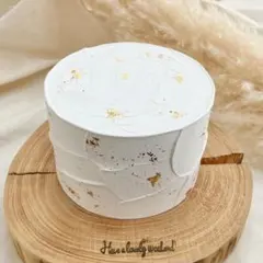 クレイケーキ　フェイクケーキ　金箔土台1段♡