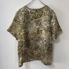 90s ビンテージ　アメリカ製 USA製　アニマル柄　アメリカ古着　used