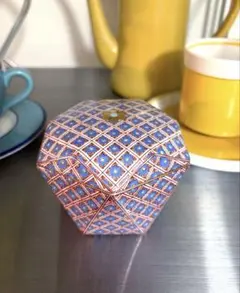 深川製磁　錦七宝　蓋物　ボンボニエール　小物入れ