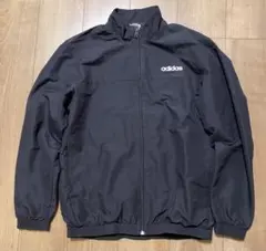 adidas オールブラック ジップアップジャケット Mサイズ