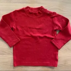 UNIQLO 赤 リブ編み トップス 90