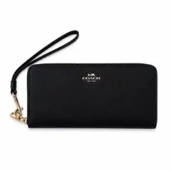 【新品未開封】COACH 長財布 ブラック ストラップ付き　黒